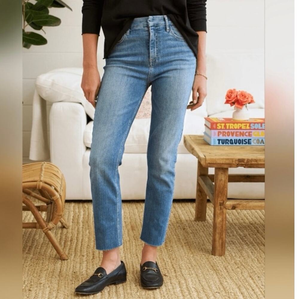 Frank & Eileen Derry High Rise Crop Jeans Classic Blue Wash Size 31 - Picture 2 of 16